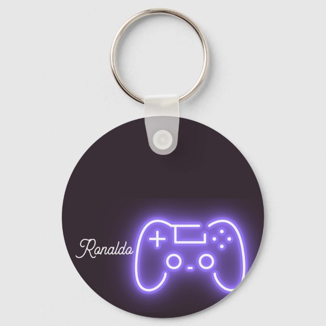 NEON PS4 handle custom name  Key Ring (Front)