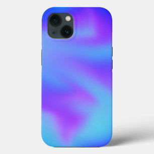 Neon Psychedelic Blue Purple Swirl iPhone 13 Case