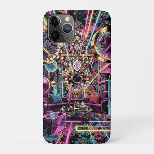 Neon Psychedelic Luxury Lounge Art Case-Mate iPhone Case (Back)