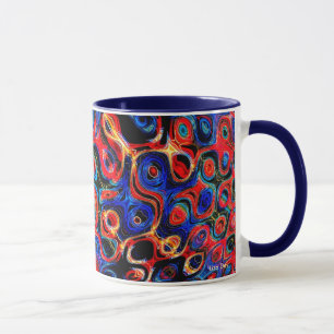 Neon Psychedelic Ripples Mug