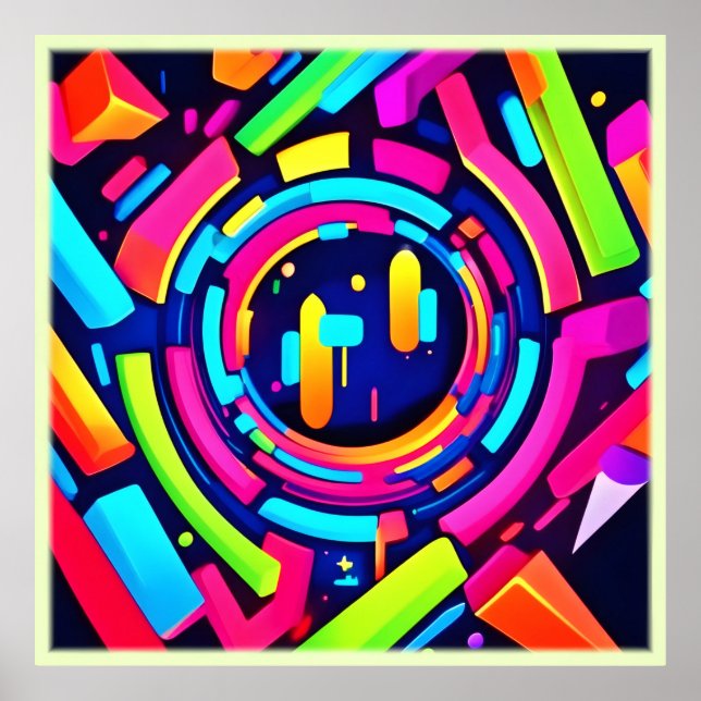 Neon Pulse: A Digital Symphony Poster (Front)