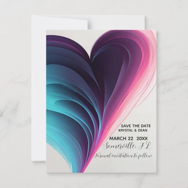 Neon Pulse Vows – Modern Wedding Invitation (Front)