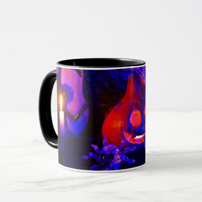 Neon pumpkins mug (Front Left)