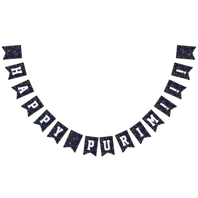 Neon Purim Bunting (All)