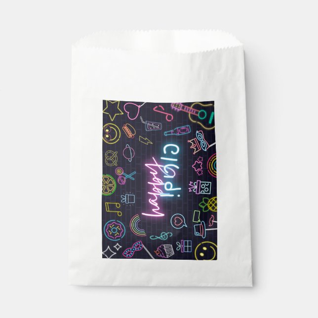 Neon Purim Favour Bags (Front)