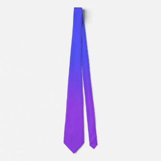 Neon Purple and Bright Neon Blue Ombré Shade Colou Tie
