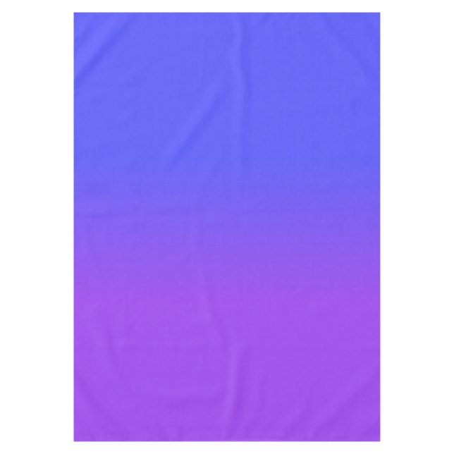 Neon Purple and Bright Neon Blue Ombré Shade Tablecloth (Front)
