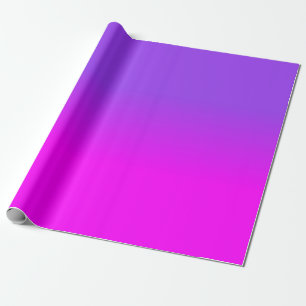 Neon Purple and Hot Pink Ombre Shade Color Fade Sc Wrapping Paper