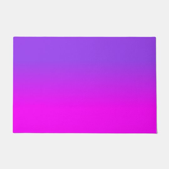 Neon Purple and Hot Pink Ombre Shade Colour Fade Doormat | Zazzle.co.uk