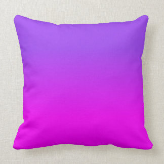 Neon Purple and Hot Pink Ombre Shade Colour Fade S Cushion
