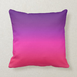 Neon Purple and pink ombre abstract design Cushion
