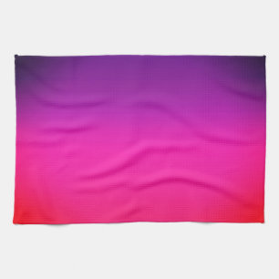 Neon Purple and pink ombre abstract design Tea Towel