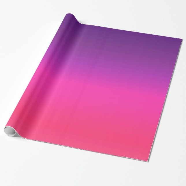 Neon Purple and pink ombre abstract design Wrapping Paper (Unrolled)