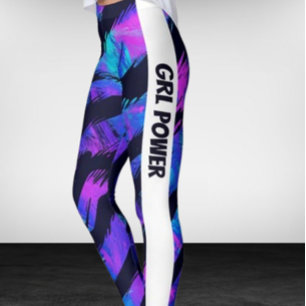 Neon Purple  Animal GRL Power  Leggings