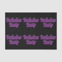 Neon Purple Bachelor Party Tissue Paper