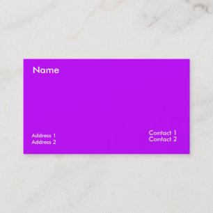 Neon Purple Business Card