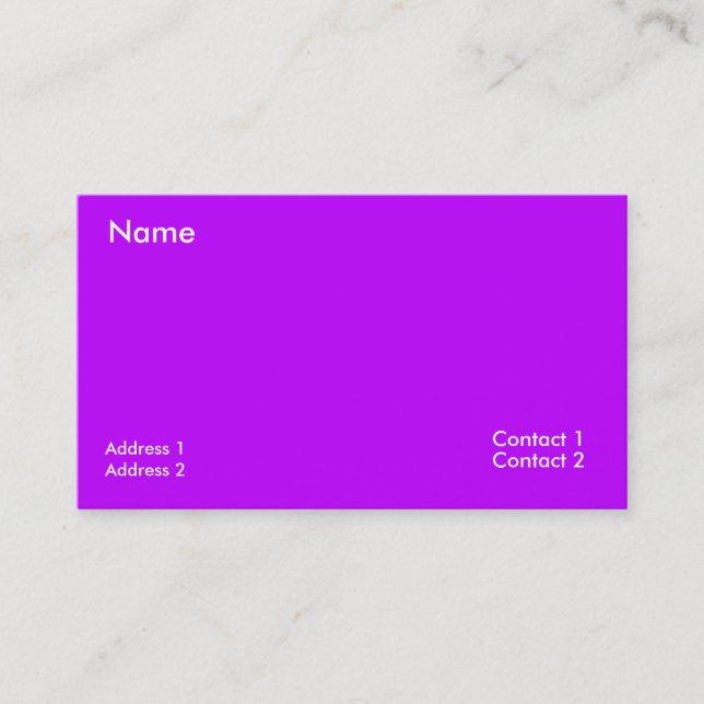 Neon Purple Business Card (Front)