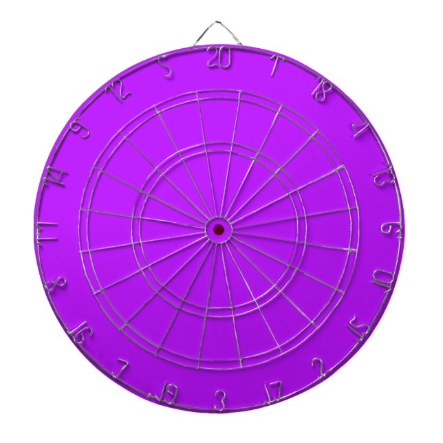Neon Purple Dartboard with Darts (Front)