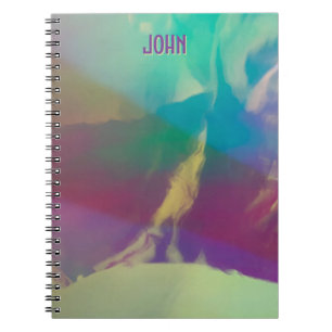 neon purple green pink yellow Luminous lights Notebook