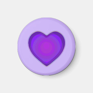 NEON & purple hearts beating Magnet
