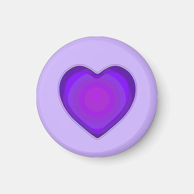 NEON & purple hearts beating Magnet (Front)