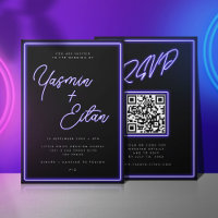 Neon Purple Lights Black Modern All In One Wedding