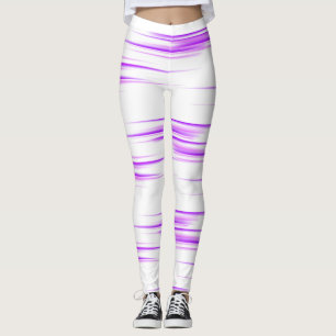 Neon Purple Motion Seamless Pattern Leggings