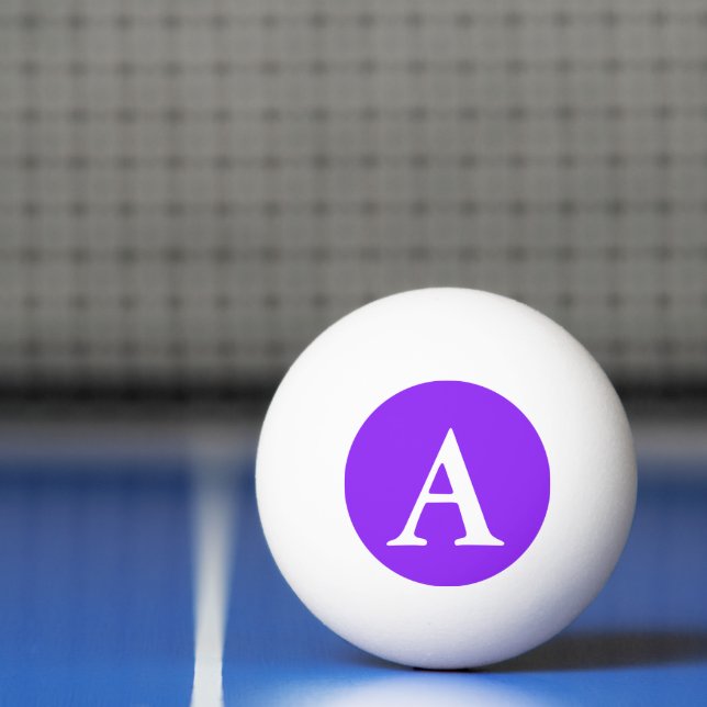 Neon Purple Solid Colour Customise It Ping Pong Ball (Net)