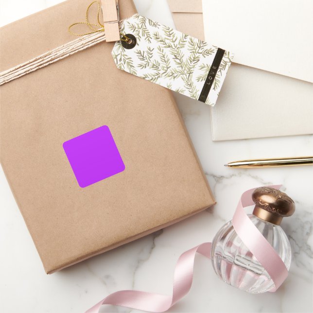 Neon Purple Square Sticker (Gifting)