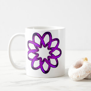 Neon Purple Torus On Black Background Coffee Mug