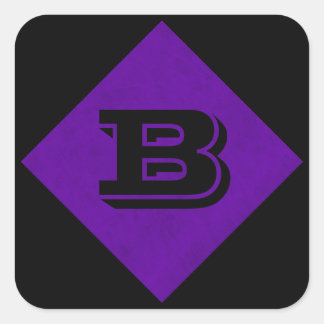 Neon Purple Velvet Personalised Home Casino Square Sticker