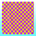 Neon Purple Yellow Chequered Chequerboard Vintage Bandana<br><div class="desc">Vintage Neon Purple and Yellow Chequered Chequerboard</div>