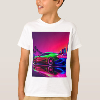 Neon Racer T-Shirt Kid– 80s RetroFuturistic Sports