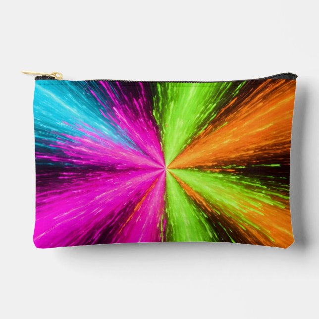 Neon Radial Burst Explosion Accessory Pouch (Front)