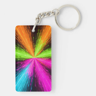 Neon Radial Burst Explosion Key Ring