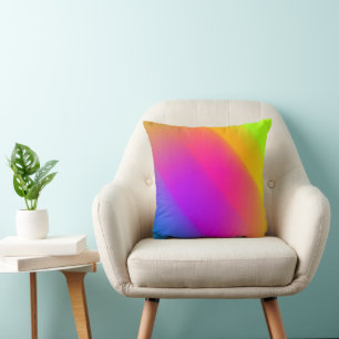 Neon Rainbow 16x16 Cushion