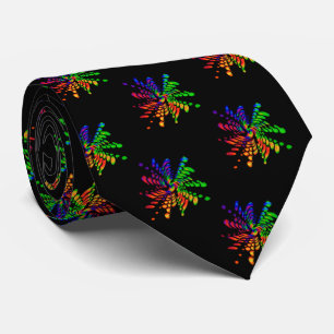 Neon Rainbow Art Tie