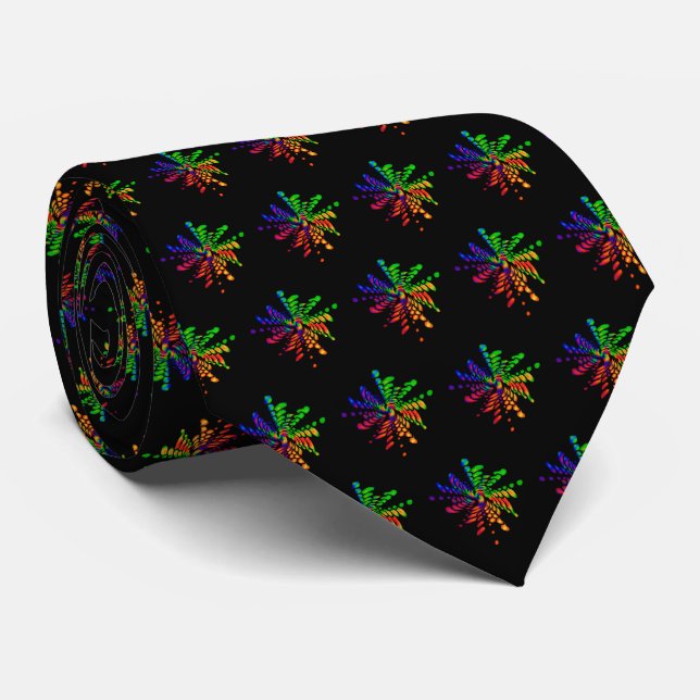 Neon Rainbow Art Tie (Rolled)