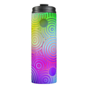 Neon Rainbow Design Thermal Tumbler