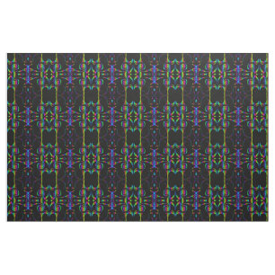 neon rainbow Fabric, colourful house textile Fabric