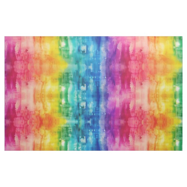 Neon Rainbow Ice Tie Dye Fabric (Yard)