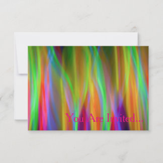Neon Rainbow Invitation