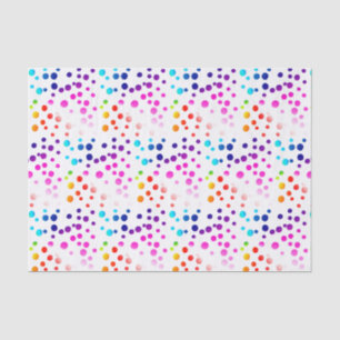 Neon Rainbow Polka Dots   Tissue Paper