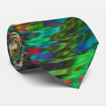 Neon Rainbow psychedelic Neck Tie