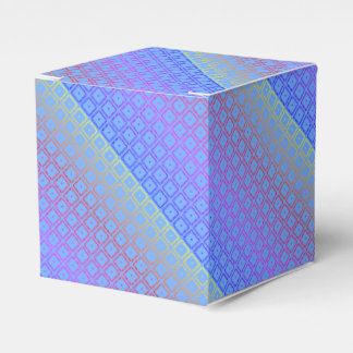 Neon Rainbow Square Pattern Favour Box