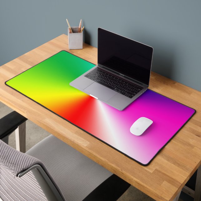 Neon Rainbow Vortex Desk Mat (Office 2)