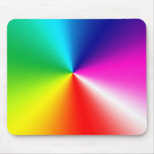 Neon Rainbow Vortex Mouse Mat