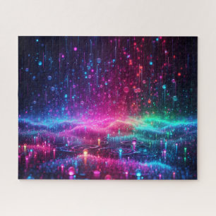 Neon Raindrops Jigsaw Puzzle