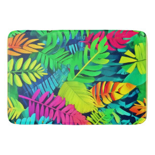 Neon Rainforest Fantasy Bath Mat