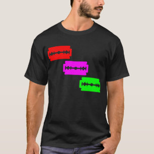 Neon Razor Blades (Red, Pink, Green) T-Shirt
